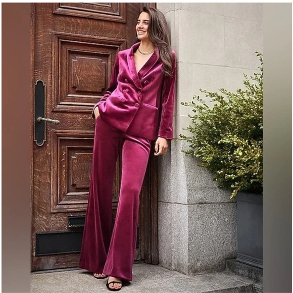 EXPRESS VELVET DOUBLE BREASTED BLAZER - Picture 4 of 4